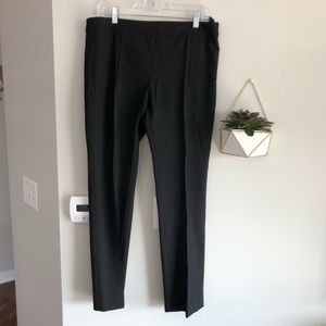 Black side zip dress pant. Straight leg